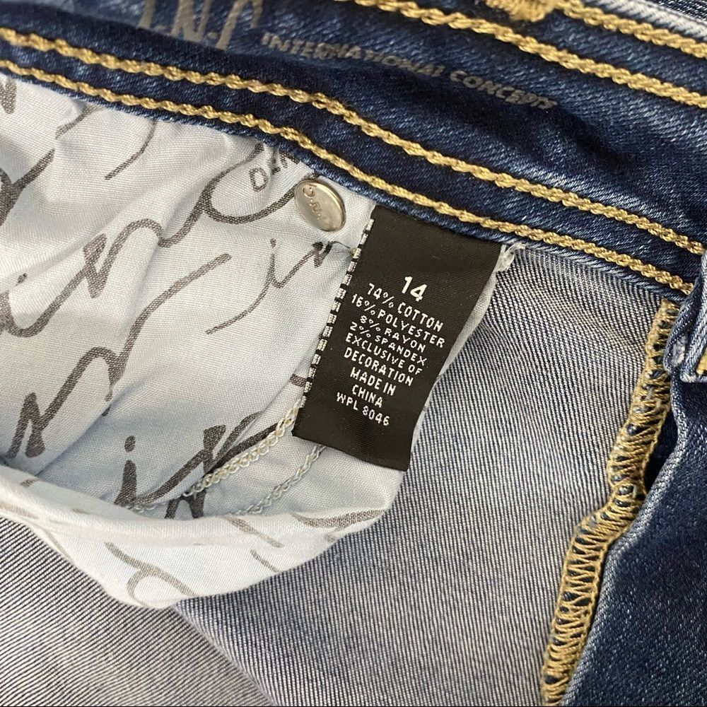 INC Skinny Leg Side Stripe Jeans Sz 14 - Picture 12 of 12